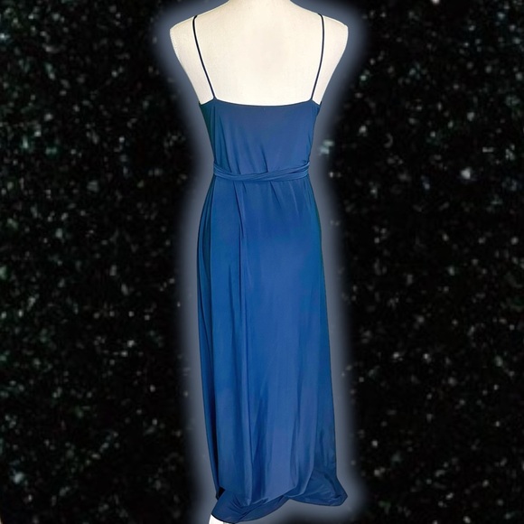 Misa Los Angeles ‘Veronika’ Wrap Style Maxi Dress in Navy Blue Size Small - Picture 10 of 14